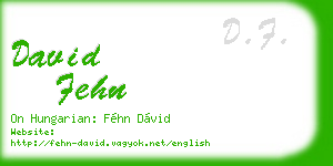 david fehn business card